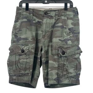 American Eagle Men Camo Cargo Shorts 30 (Fits 32) Military Skater Grunge Outdoor